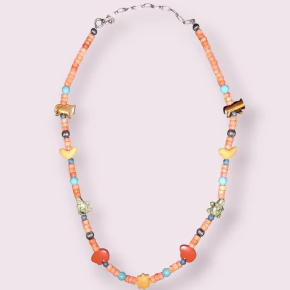 (NWOT) Carolyn Pollack® RELIOS® 925 Sterling Gemstone Animal Fetish Necklace - Picture 2 of 5